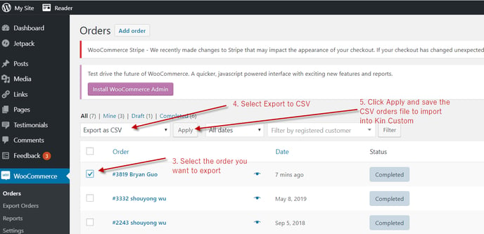 Export Orders